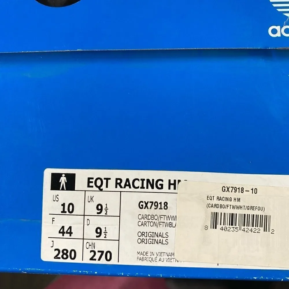 NWT Adidas Originals x Human Made EQT Racing HM Sneakers Shoes Brown - Size 10